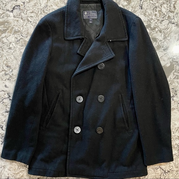 Black J. Crew Wool Sailors Peacoat - Picture 1 of 6